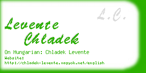 levente chladek business card